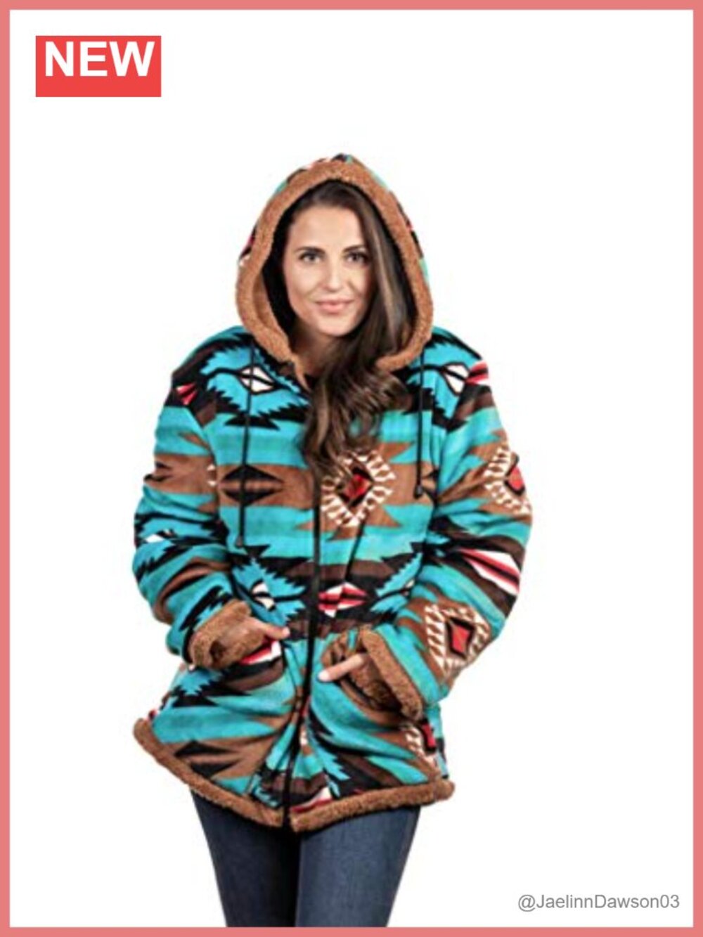Plush Sherpa Lined Hooded Plaid Zip-Up Fleece Jacket